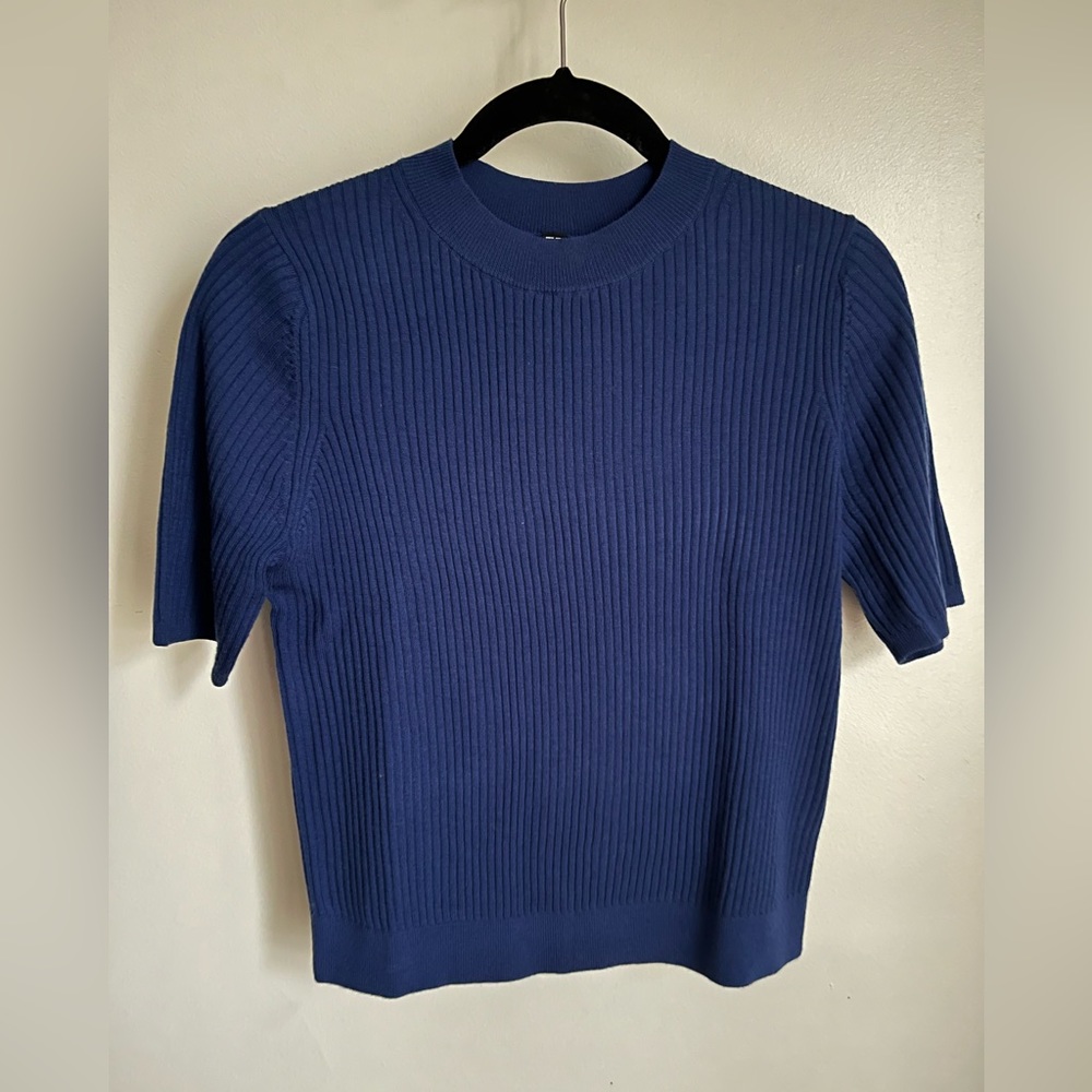 UNIQLO EUC Extra Fine Merino Ribbed Mock Neck Sweater